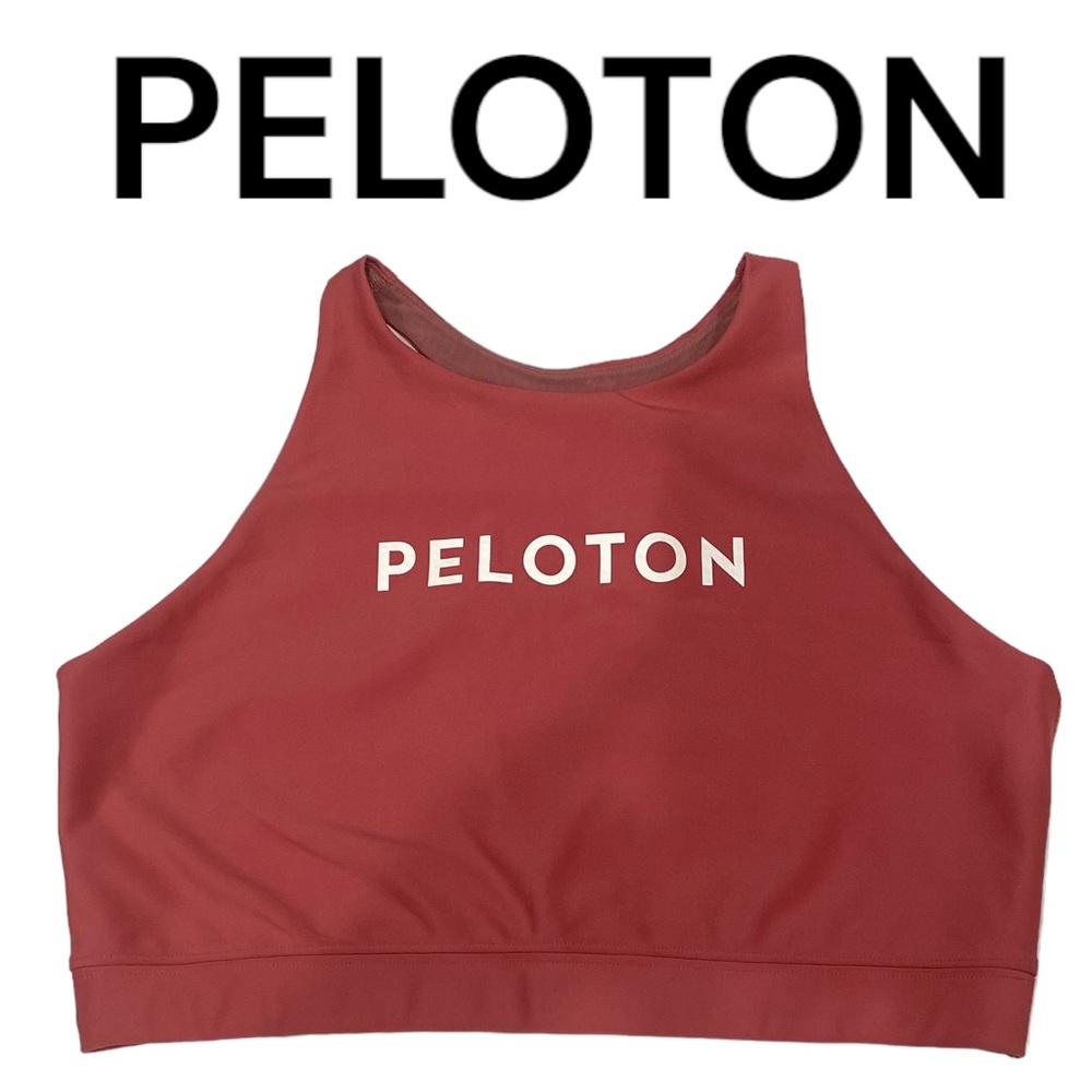 PELOTON RACER BACK SPORTS BRA LONG-LINE DARK ROSE COLOR SIZE LARGE OR X-LARGE